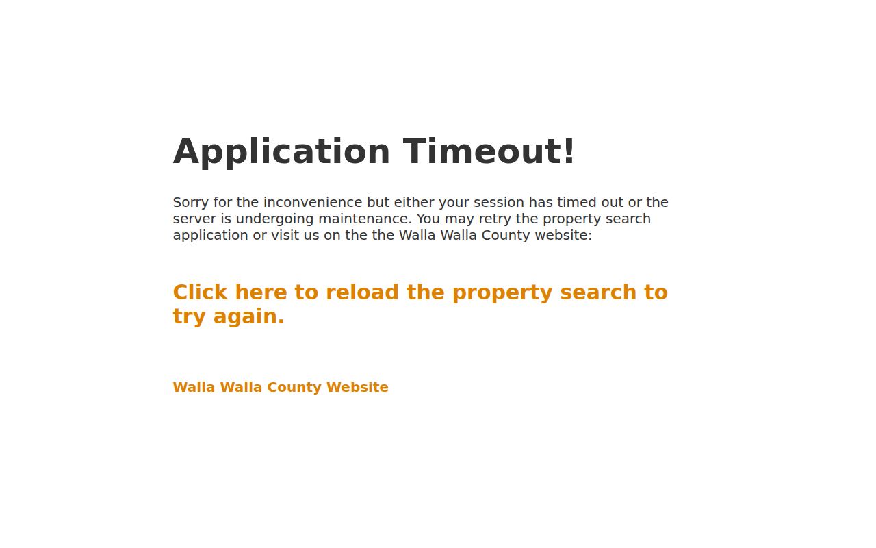 Walla Walla people search county parcel and address form