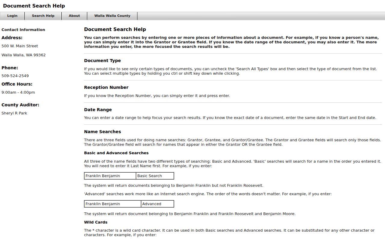 Walla Walla public records EagleWeb search help