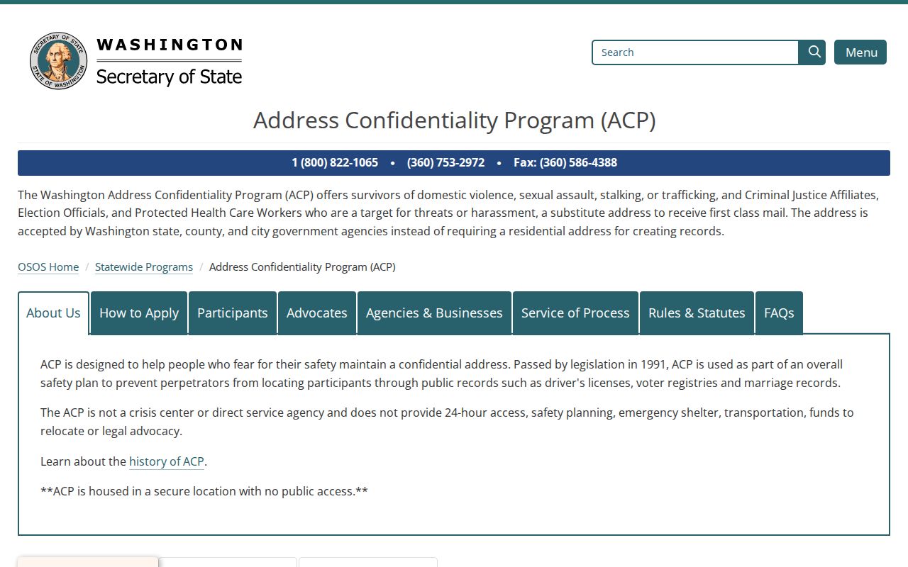 Address Confidentiality Program protection for Walla Walla voter registration